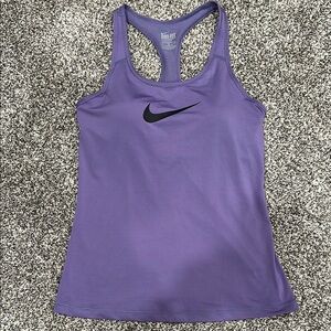 Nike Purple Racerback Tank Top Fitted Style